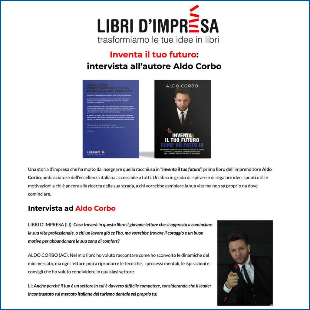 Inventa il tuo futuro come ho fatto io​ – su Libri D’impresa